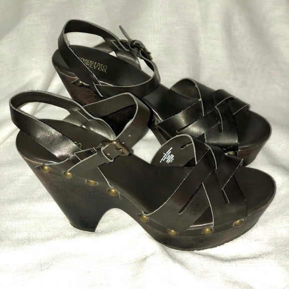 Mossimo Supply Co. Brown Leather Platform Sandal - Picture 5 of 8